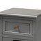 Baxton Studio Sheldon Modern and Contemporary Vintage Grey Finished Wood and Synthetic Rattan 3-Drawer Nightstand 190-11951-ZORO - alternate 7